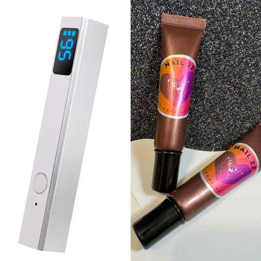 3-Week Nail Glue Gel + UV Light Bundle
