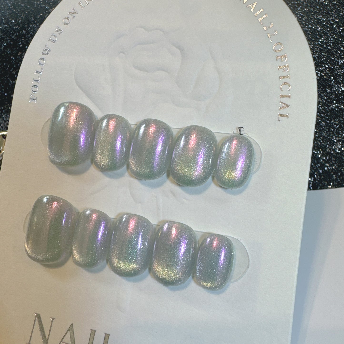 Silver Cateye - False nails - Nail 22 Official