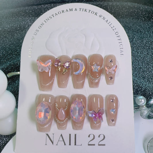 Butterfly Night - False nails - Nail 22 Official