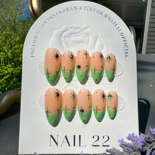 Melon Starlight - False nails - Nail 22 Official