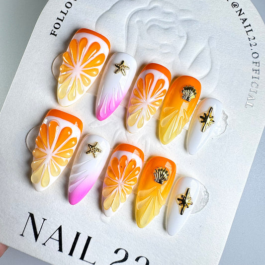 Citrus Vibes - False nails - Nail 22 Official