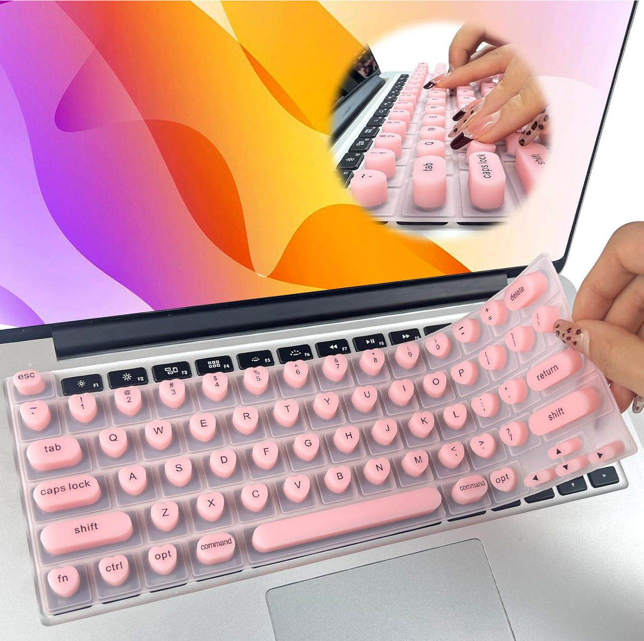 MacBook Keyboard Cover for Long Nails