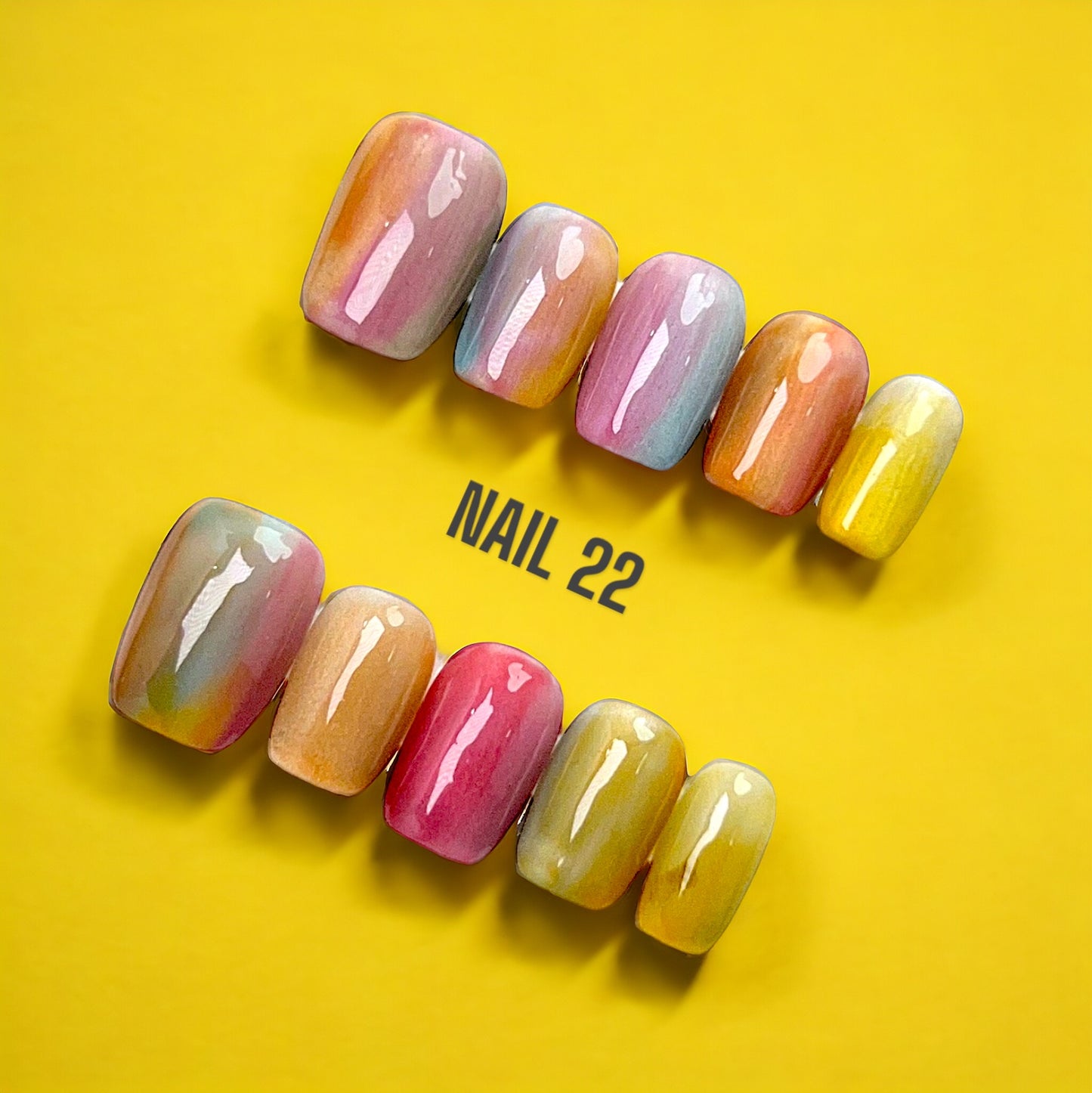 Rainbow Pop - False nails - Nail 22 Official