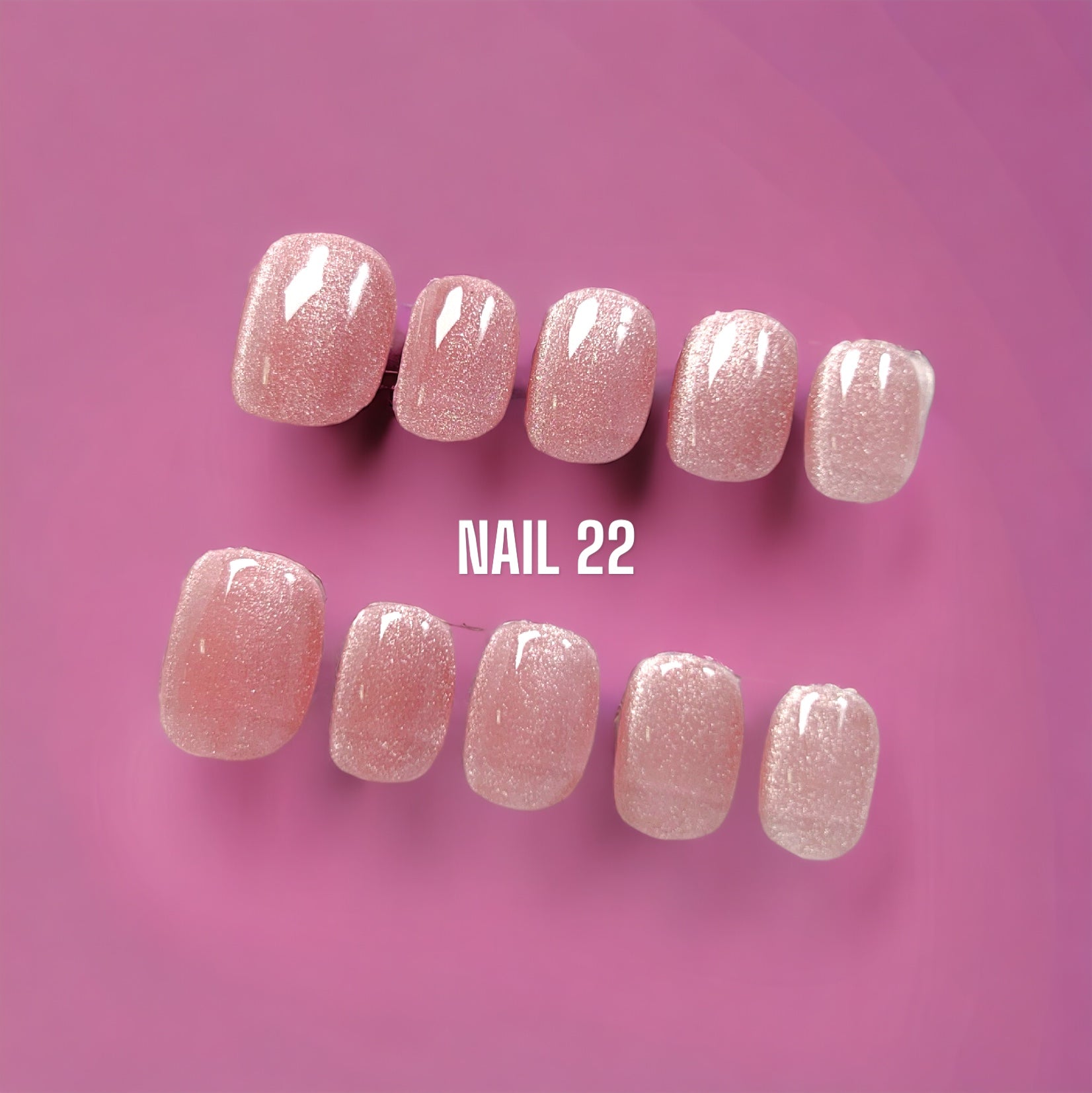 Pink Cateye - False nails - Nail 22 Official