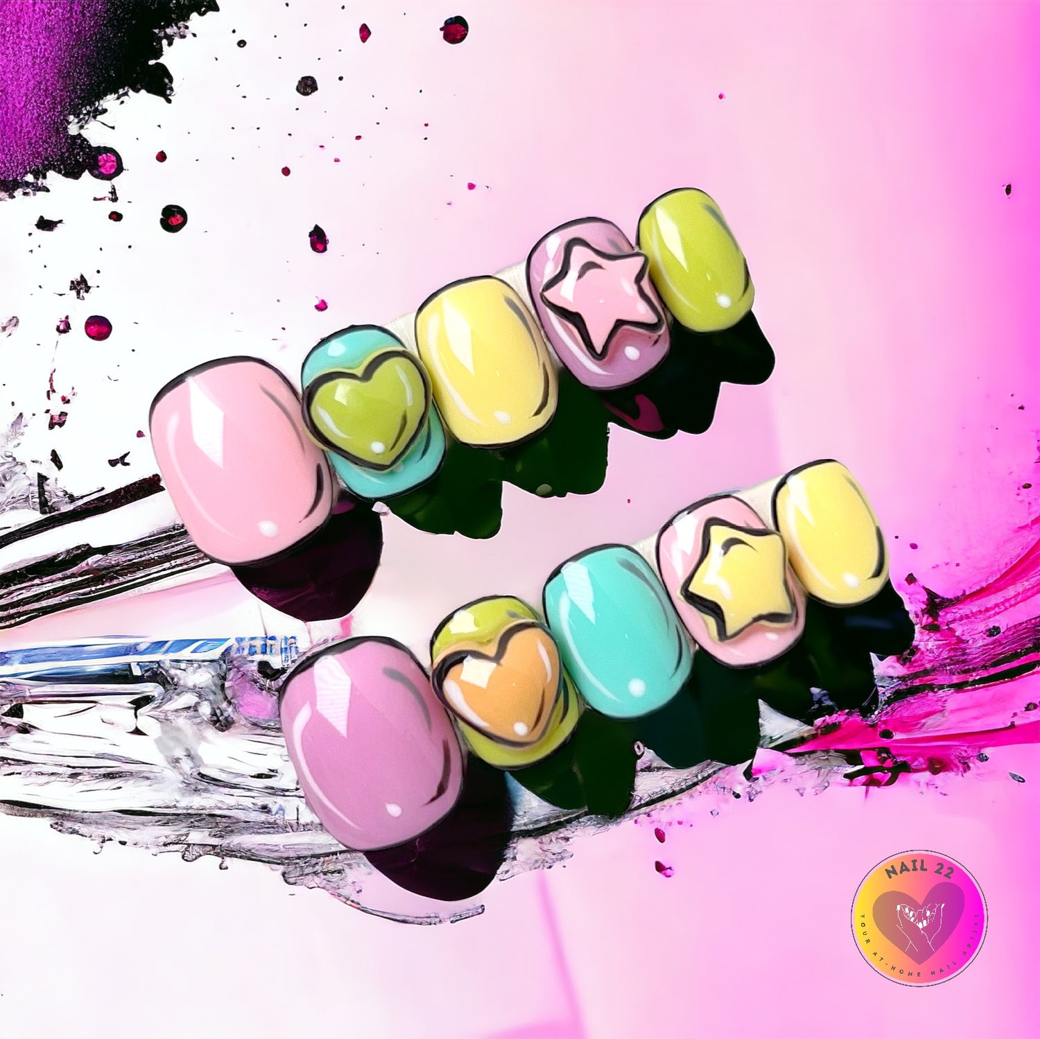 Pop Art - False nails - Nail 22 Official