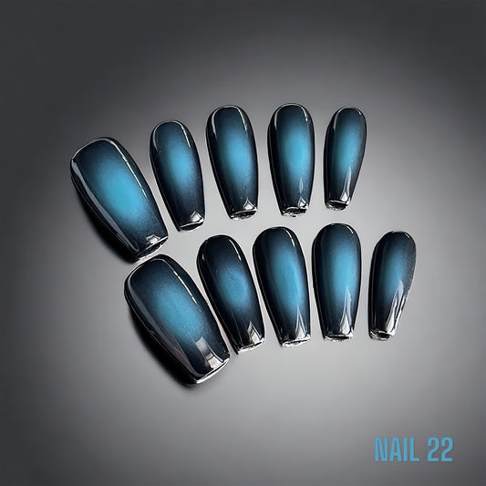 Rock N Roll Azure - False nails - Nail 22 Official