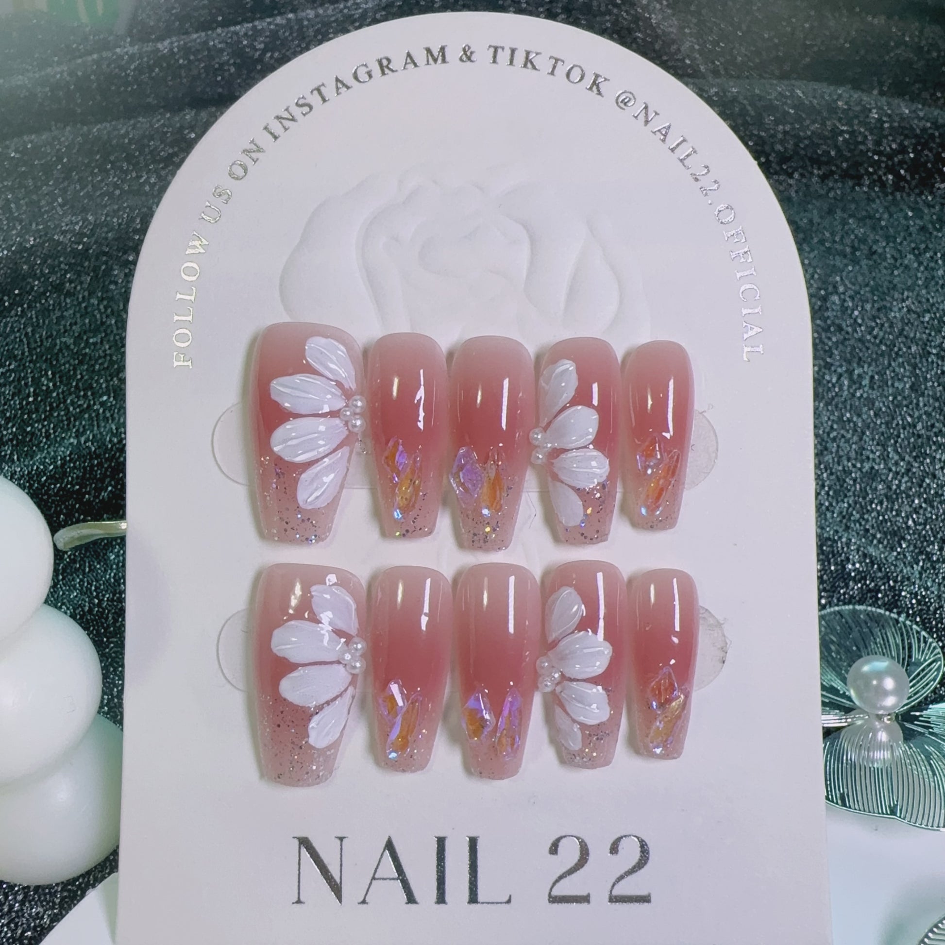 Floral Pink - False nails - Nail 22 Official