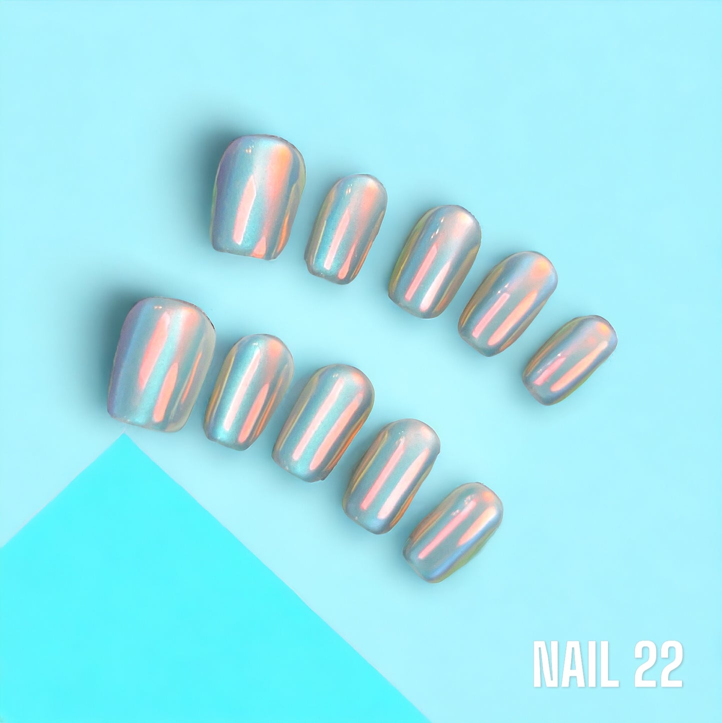 Electric Chrome - False nails - Nail 22 Official