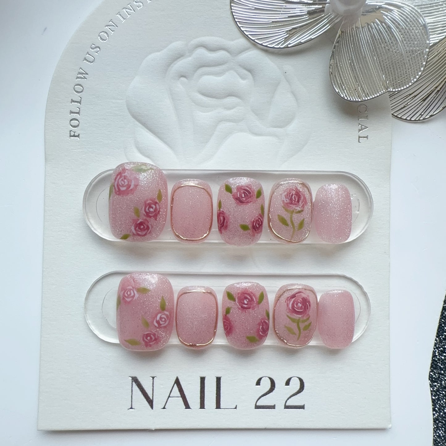 Sparkling Rose - False nails - Nail 22 Official