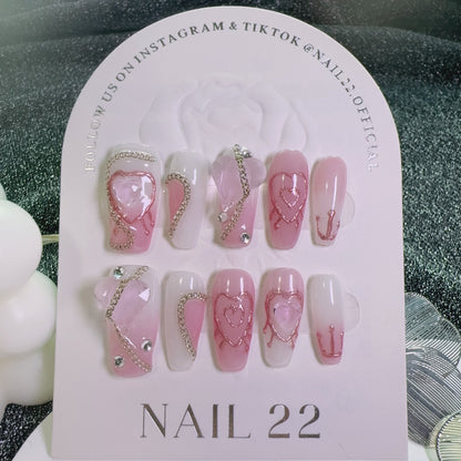 Chained Heart - False nails - Nail 22 Official