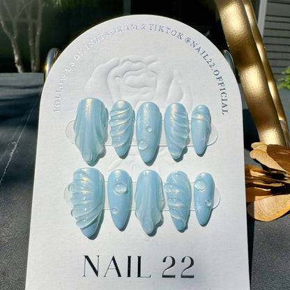 Mermaid Blue - False nails - Nail 22 Official