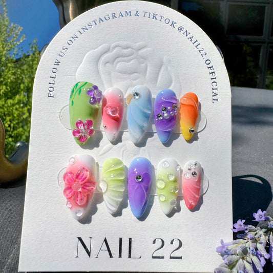 Tropical Summer - False nails - Nail 22 Official