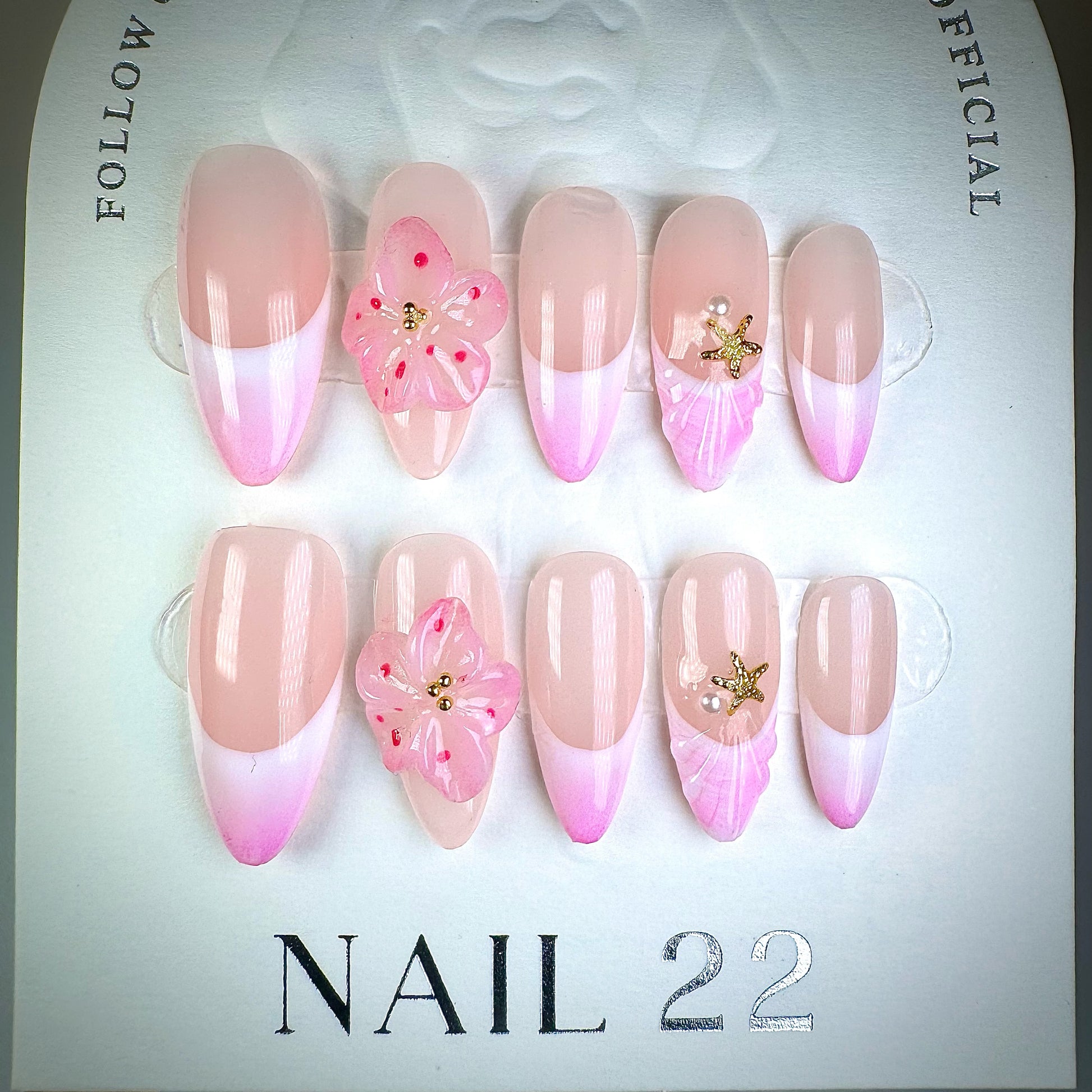 Fuchsia Hibiscus - False nails - Nail 22 Official