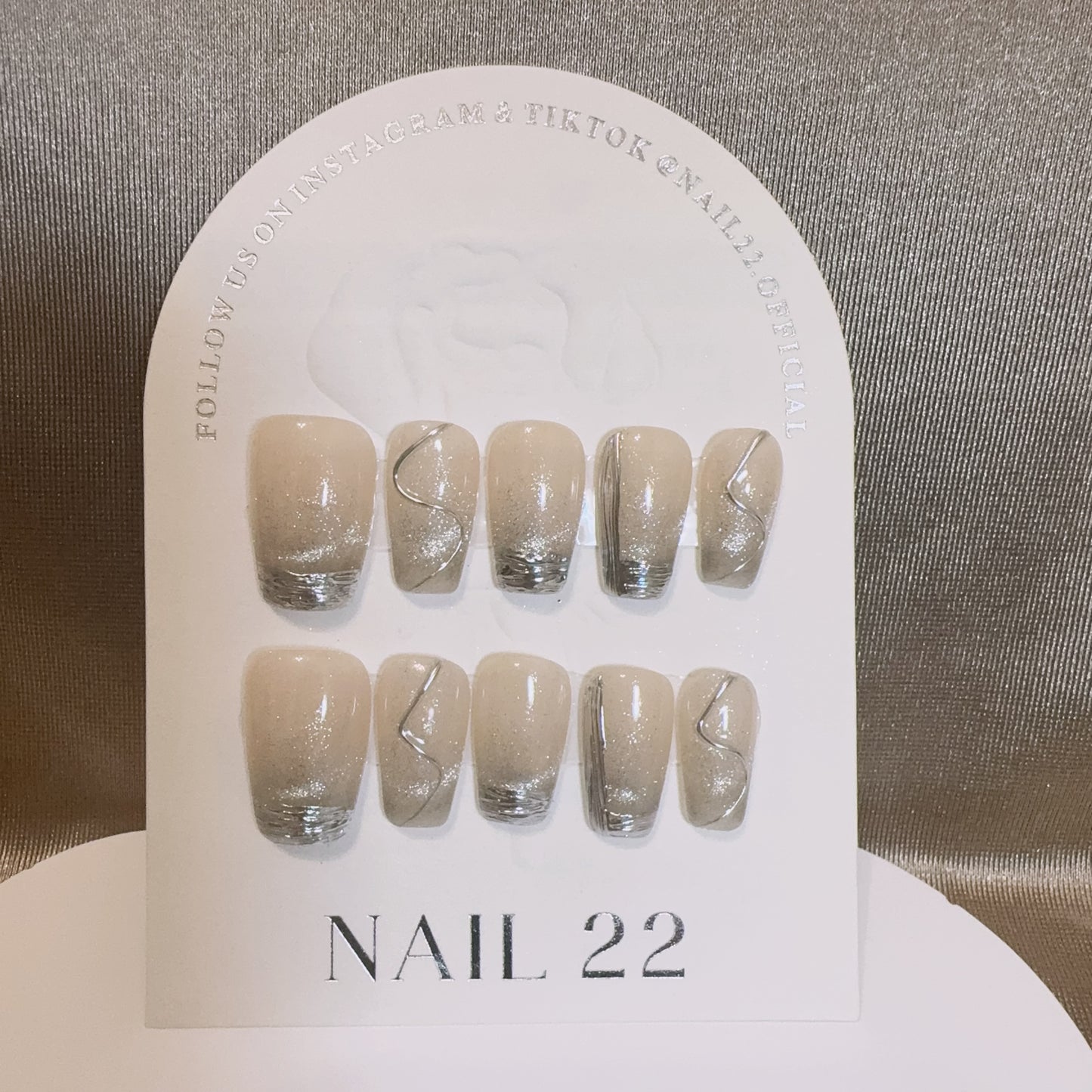 Silver Swirl - False nails - Nail 22 Official