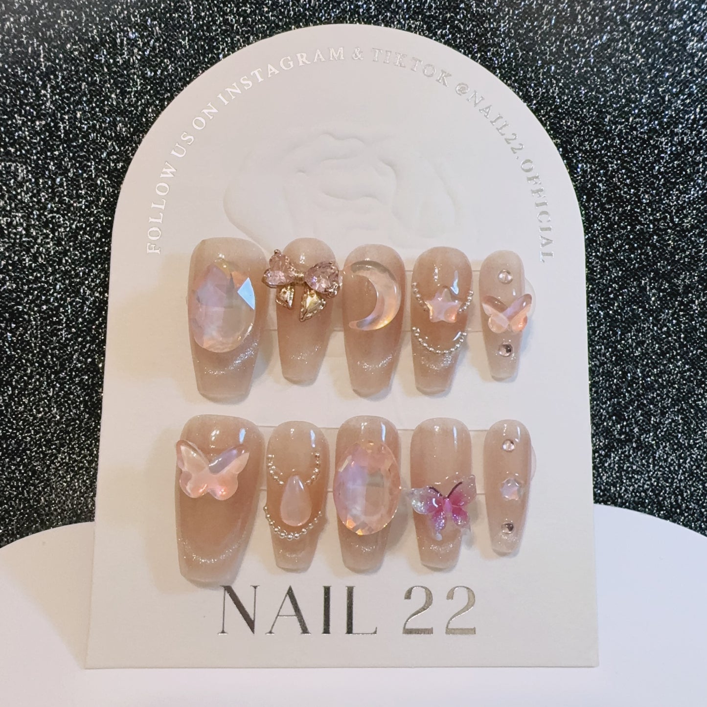 Butterfly Night - False nails - Nail 22 Official