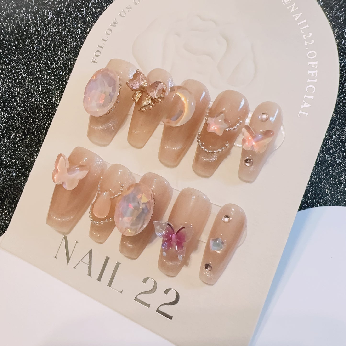 Butterfly Night - False nails - Nail 22 Official