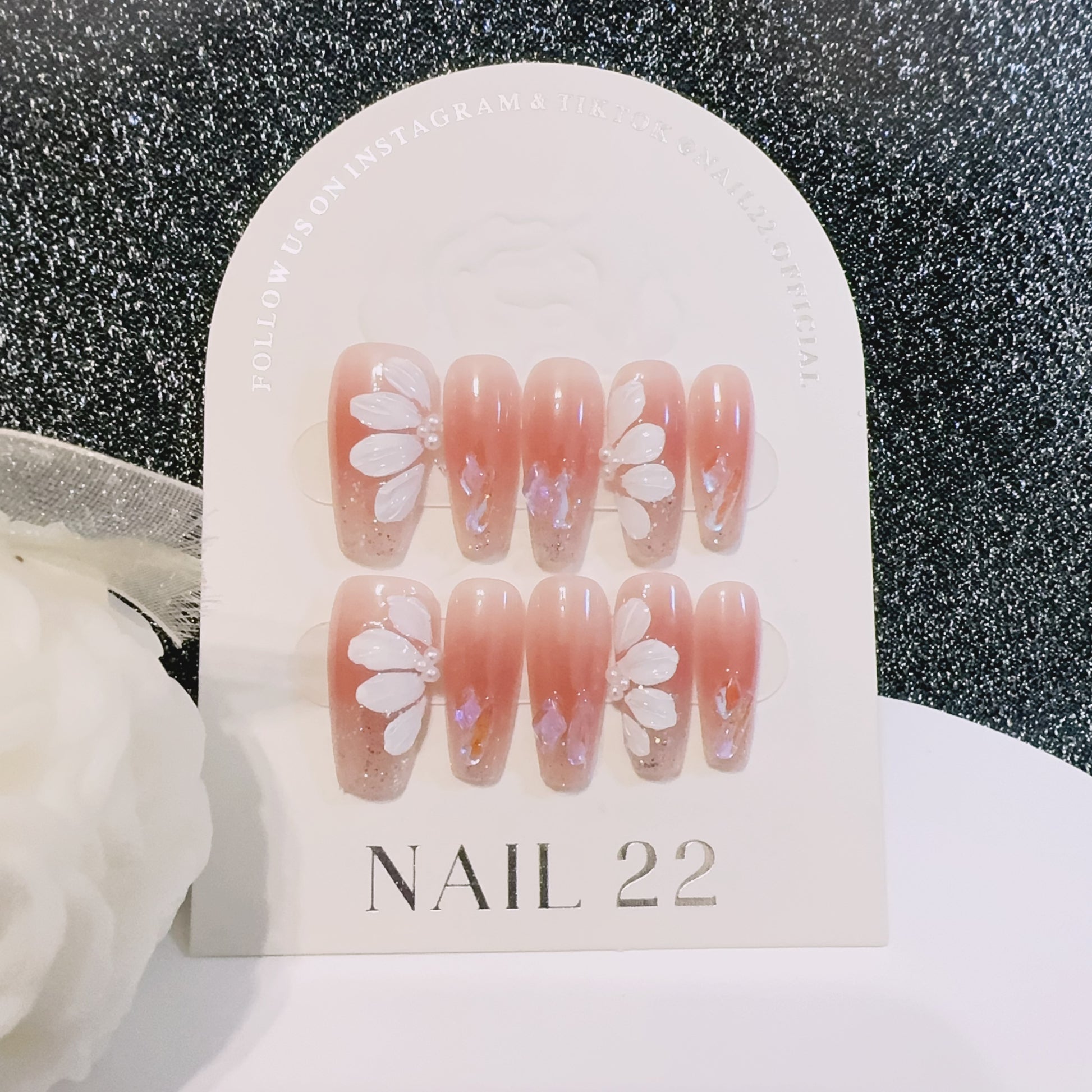 Floral Pink - False nails - Nail 22 Official