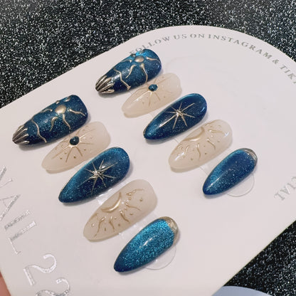 Sun Moon and Stars - False nails - Nail 22 Official