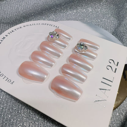 Nude Chrome - False nails - Nail 22 Official