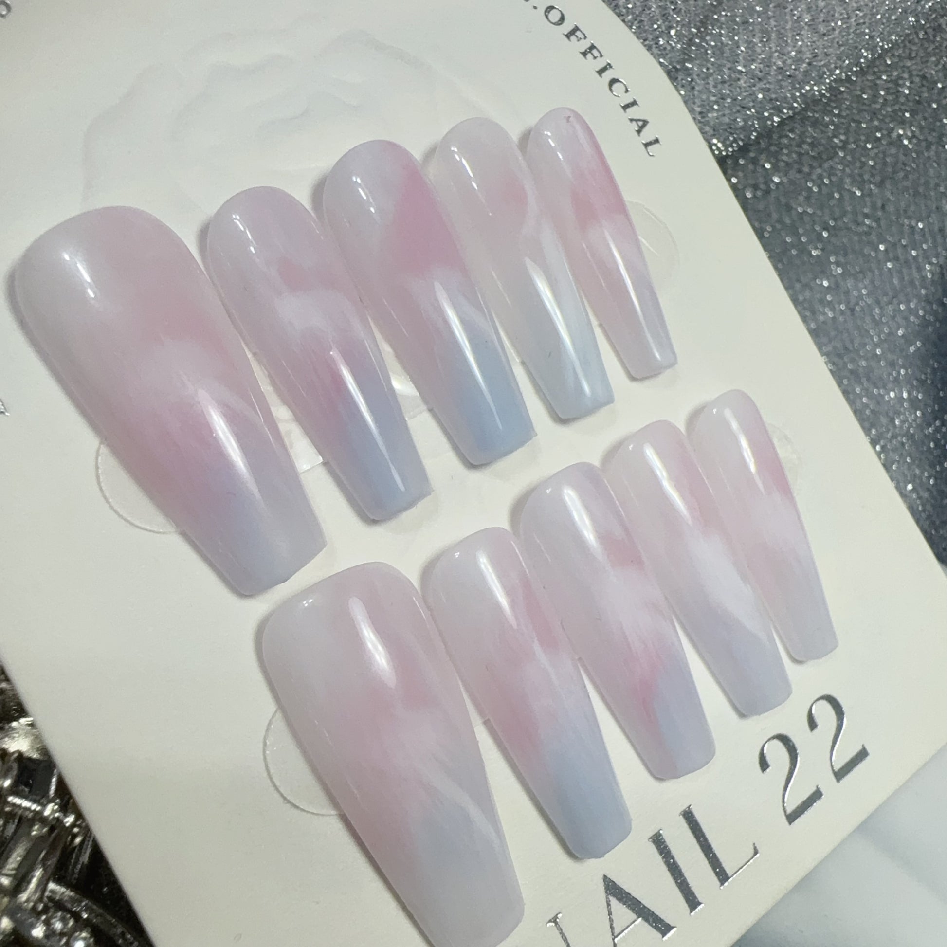 Watercolour - False nails - Nail 22 Official