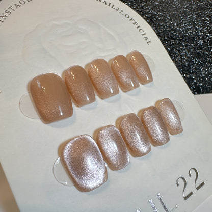 Nude Cateye - False nails - Nail 22 Official