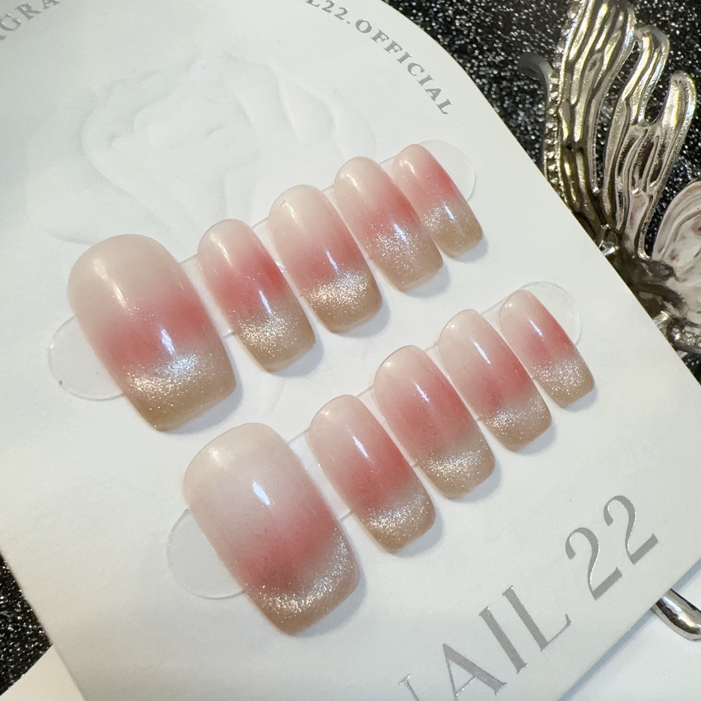 Ombre Red French Tip - False nails - Nail 22 Official