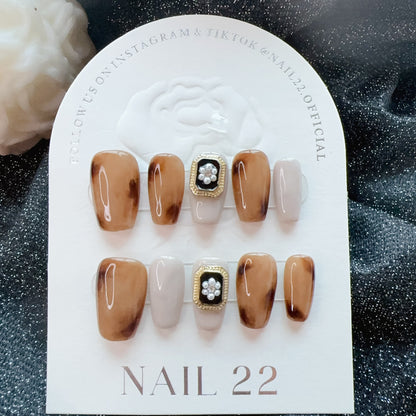 Classical Brown - False nails - Nail 22 Official