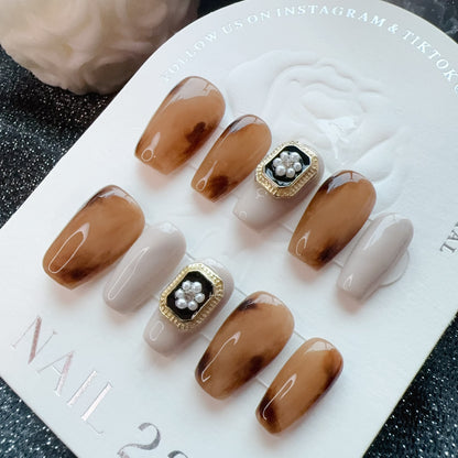 Classical Brown - False nails - Nail 22 Official