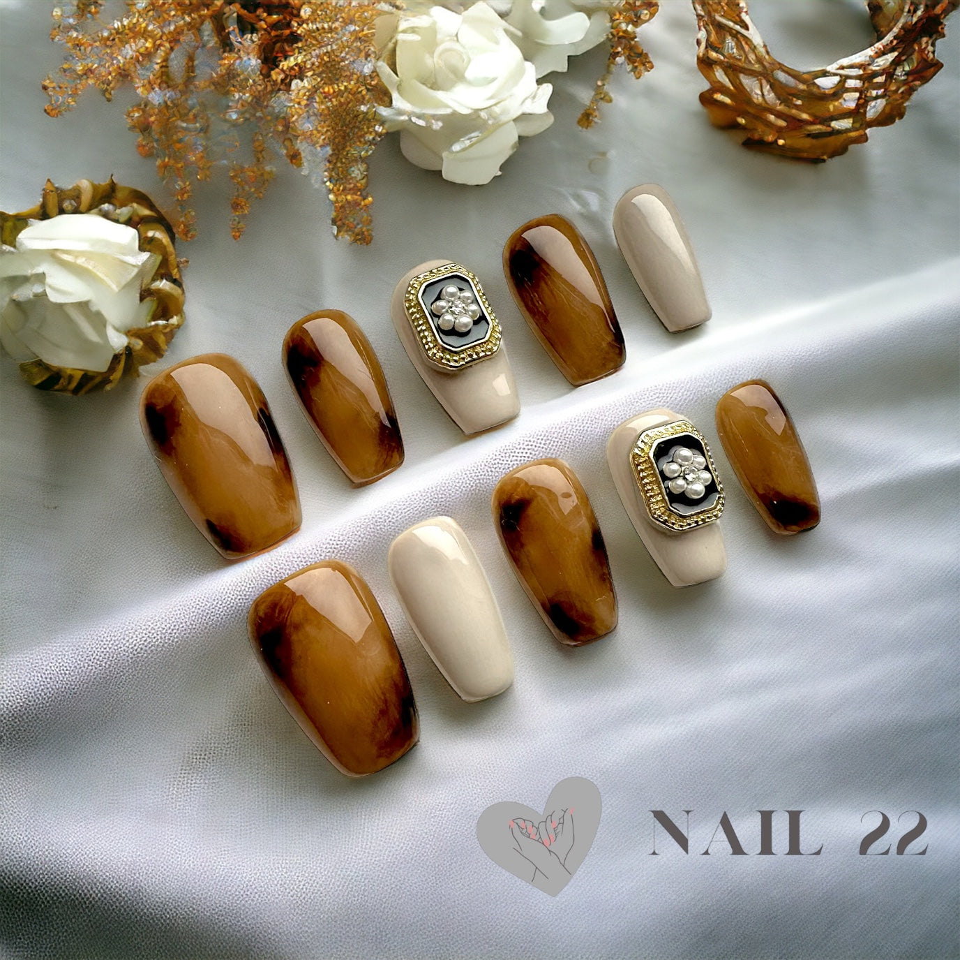 Classical Brown - False nails - Nail 22 Official